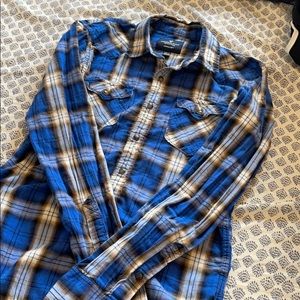 American Eagle long-sleeved snap button down